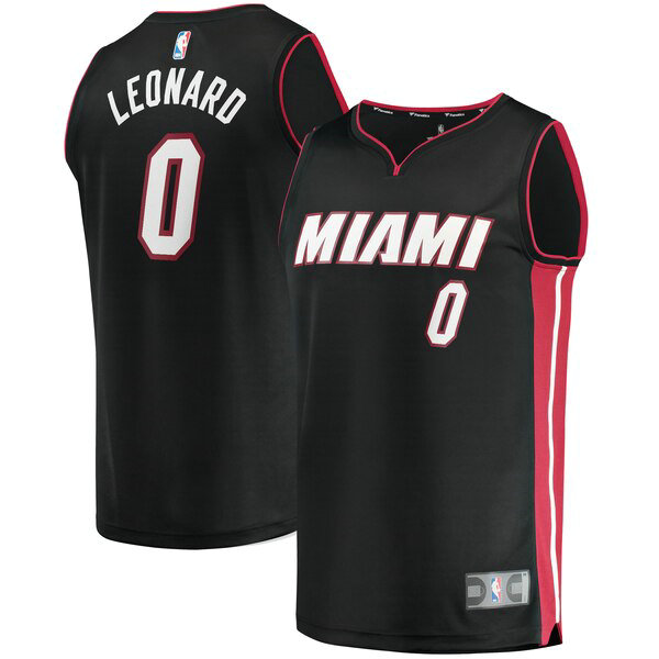 Maillot Miami Heat Homme Meyers Leonard 0 Icon Edition Noir